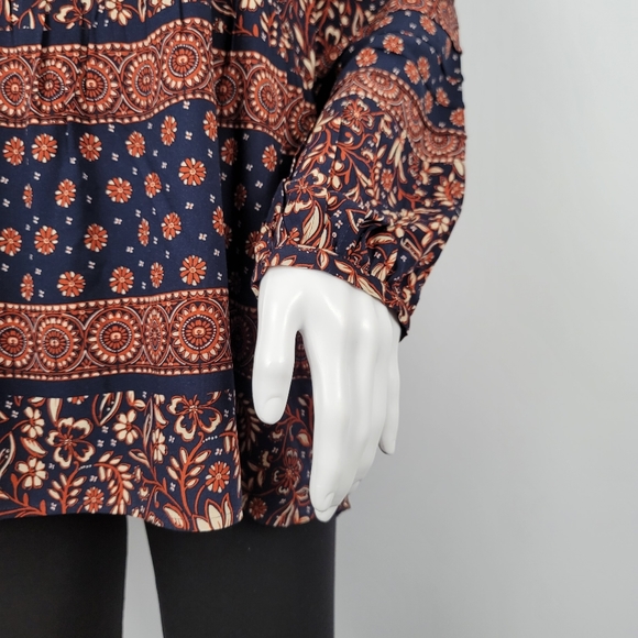 Nwot Daniel Rainn Tassel Tie Long Sleeve Blouse - Picture 6 of 11